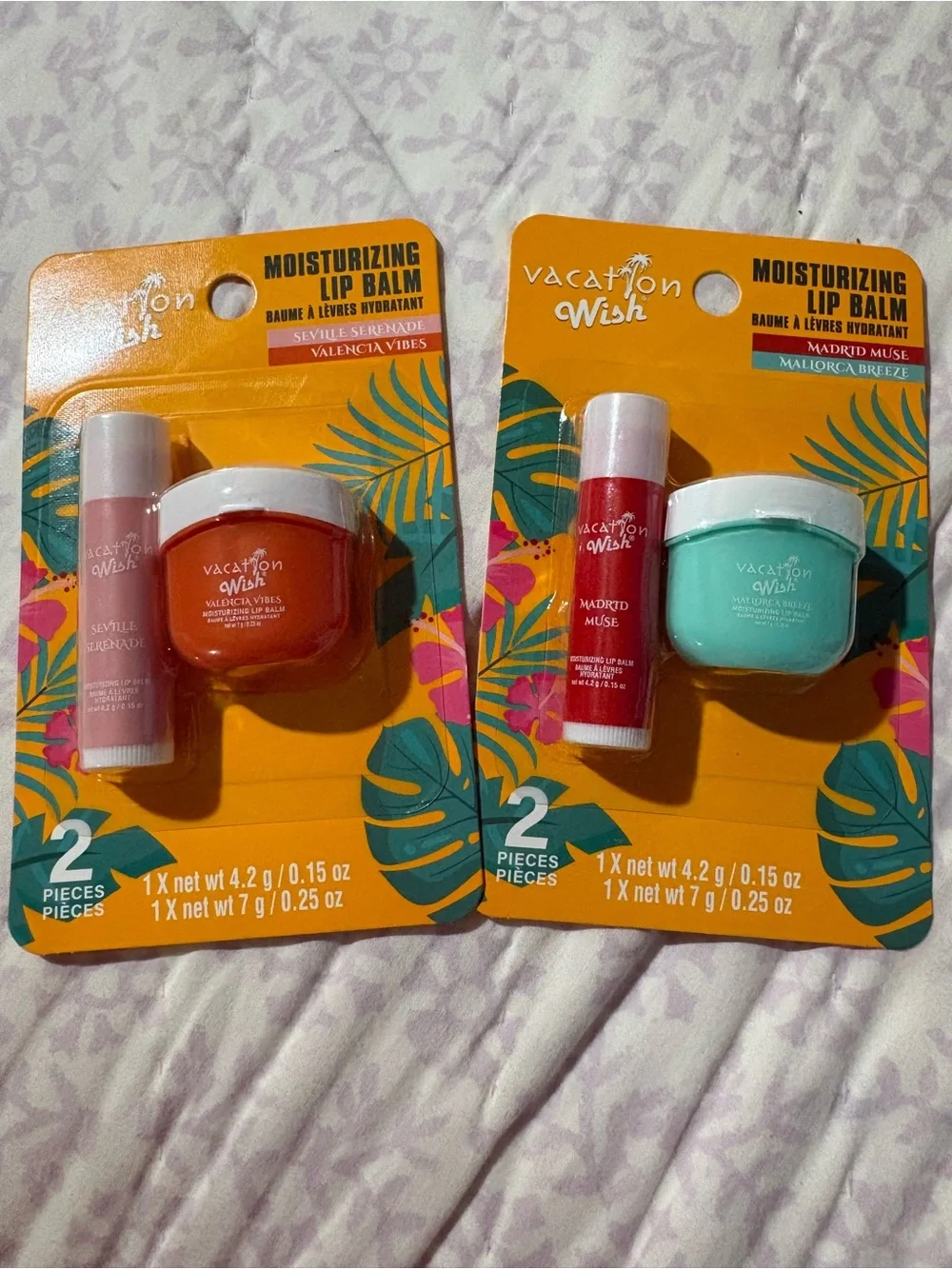 Moisturizing Lip Balm Duo — Teal & Pink